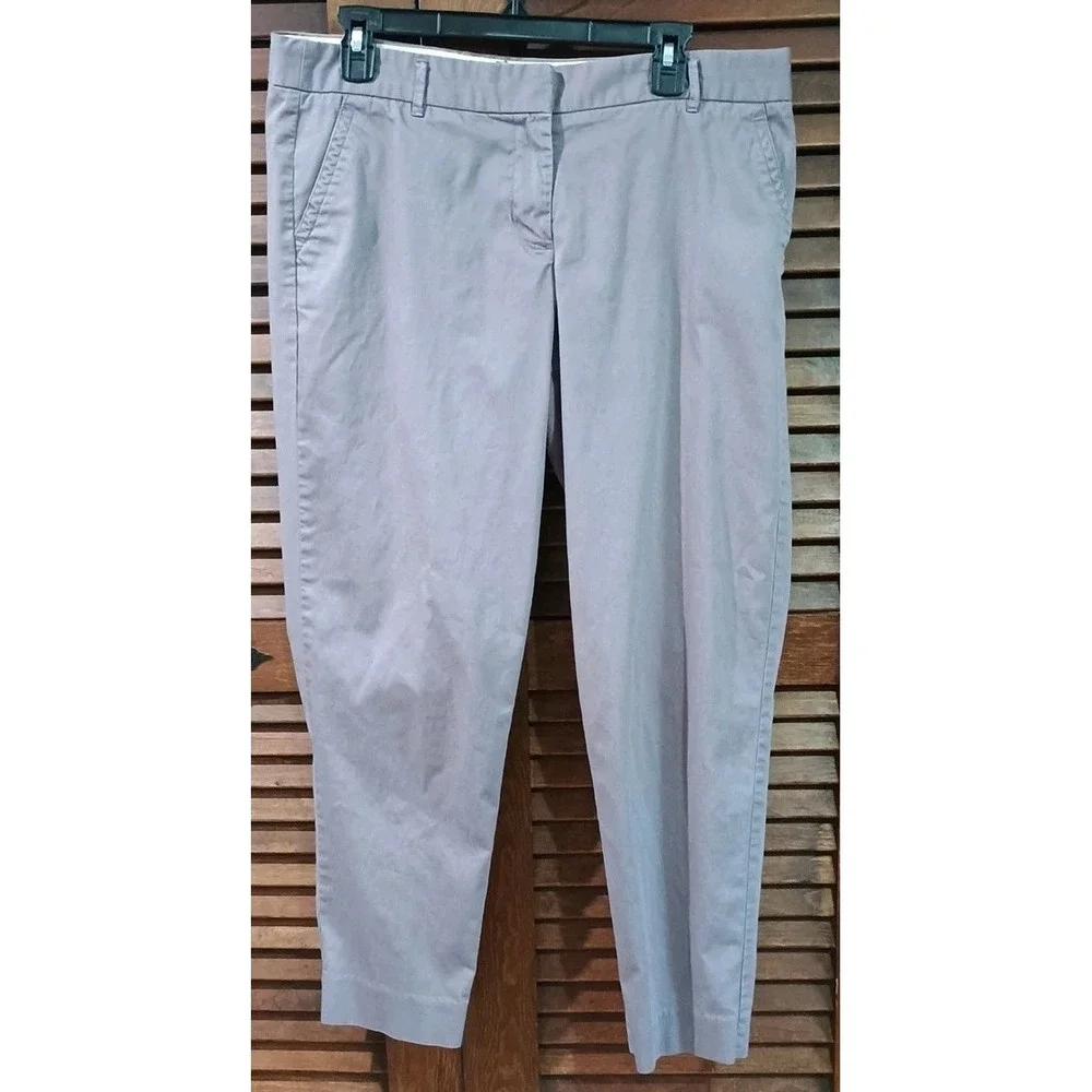 J.Crew‎ Dress Stretch Pants Women's 12 Tall Light Purple Mid Rise City Fit